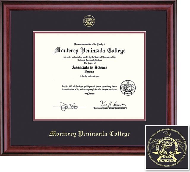 Monterey Peninsula College 8.5'' x 11'' Classic Diploma Frame